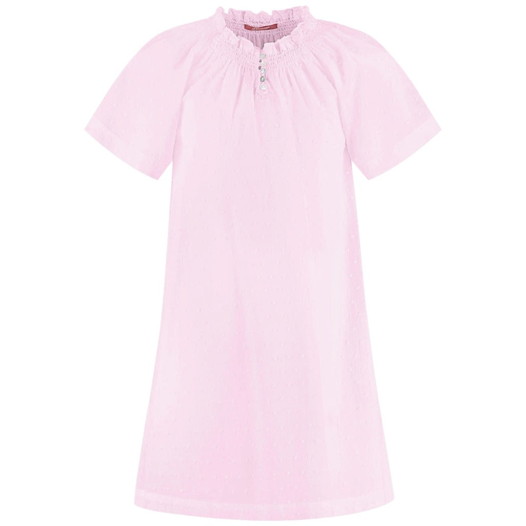 Hanssop Nightdress Pink Ruffle Dots