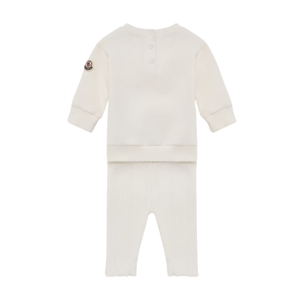 Moncler Enfant Embroidered Logo Stretch Cotton Fleece Set