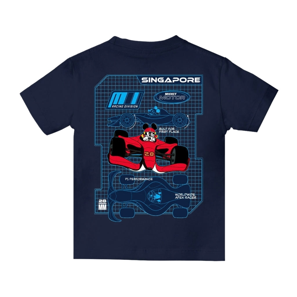 Goldwood Mickey SG Racer Blue Print T-shirt