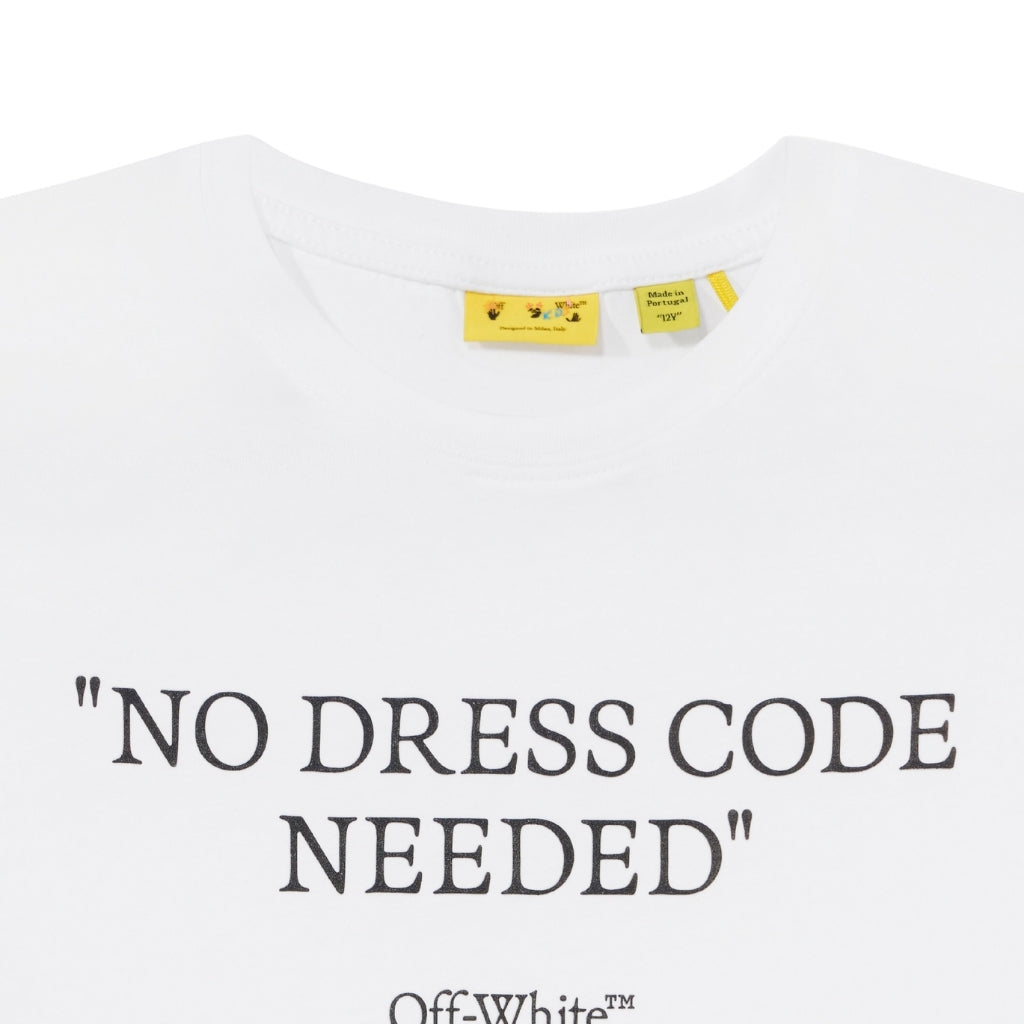 Off-White Kids Quote No Dress Code Tee