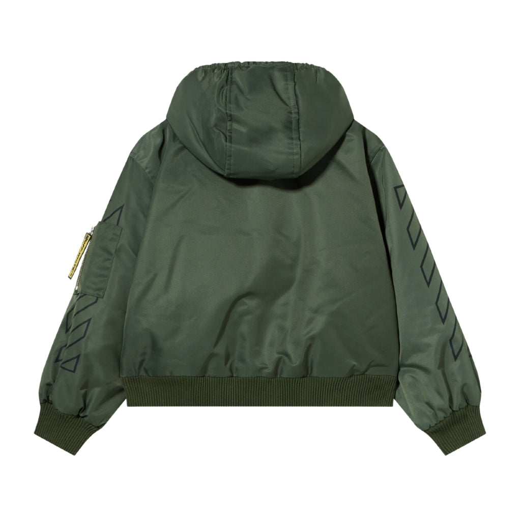 Off-White Kids Logo Diag Hooded Bomber