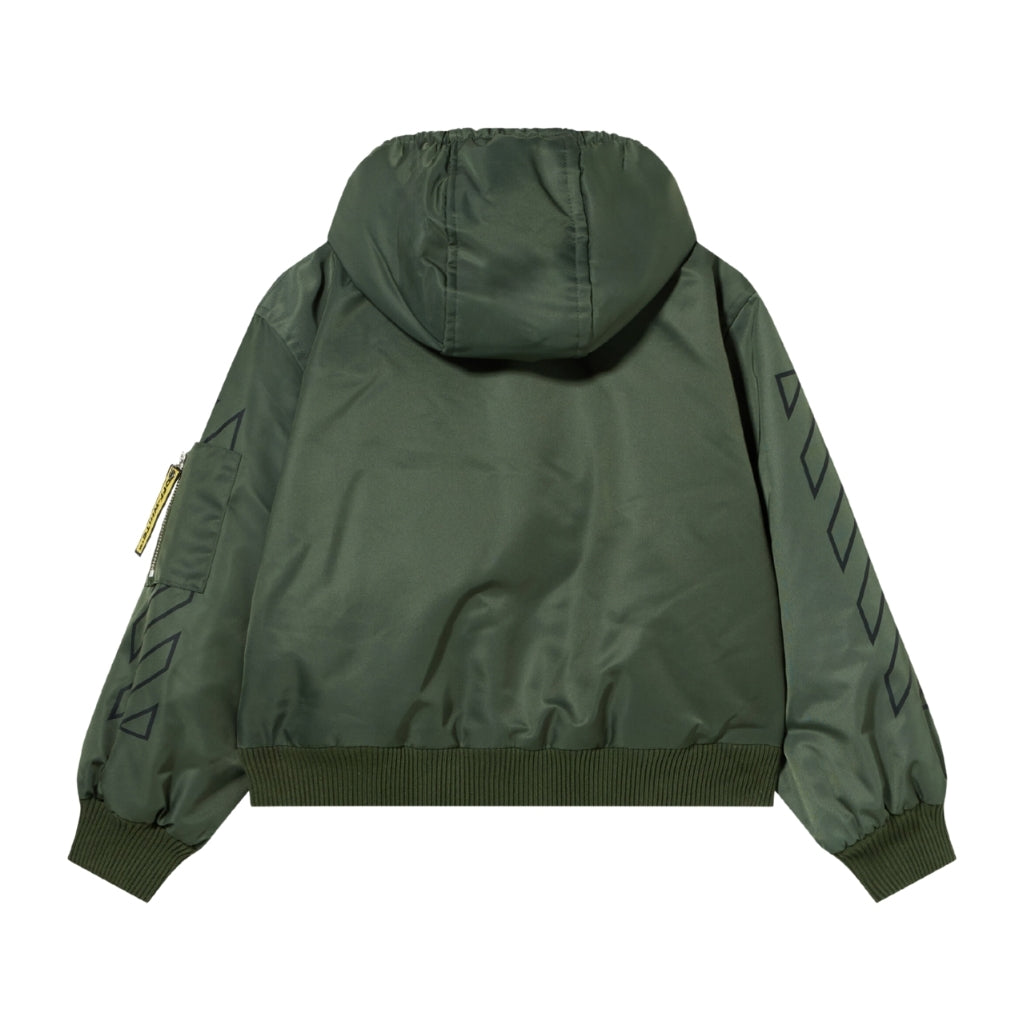 Off-White Kids Logo Diag Hooded Bomber