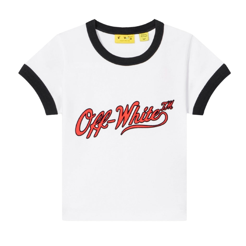 Off-White Kids Vintage Logo Ringer Tee