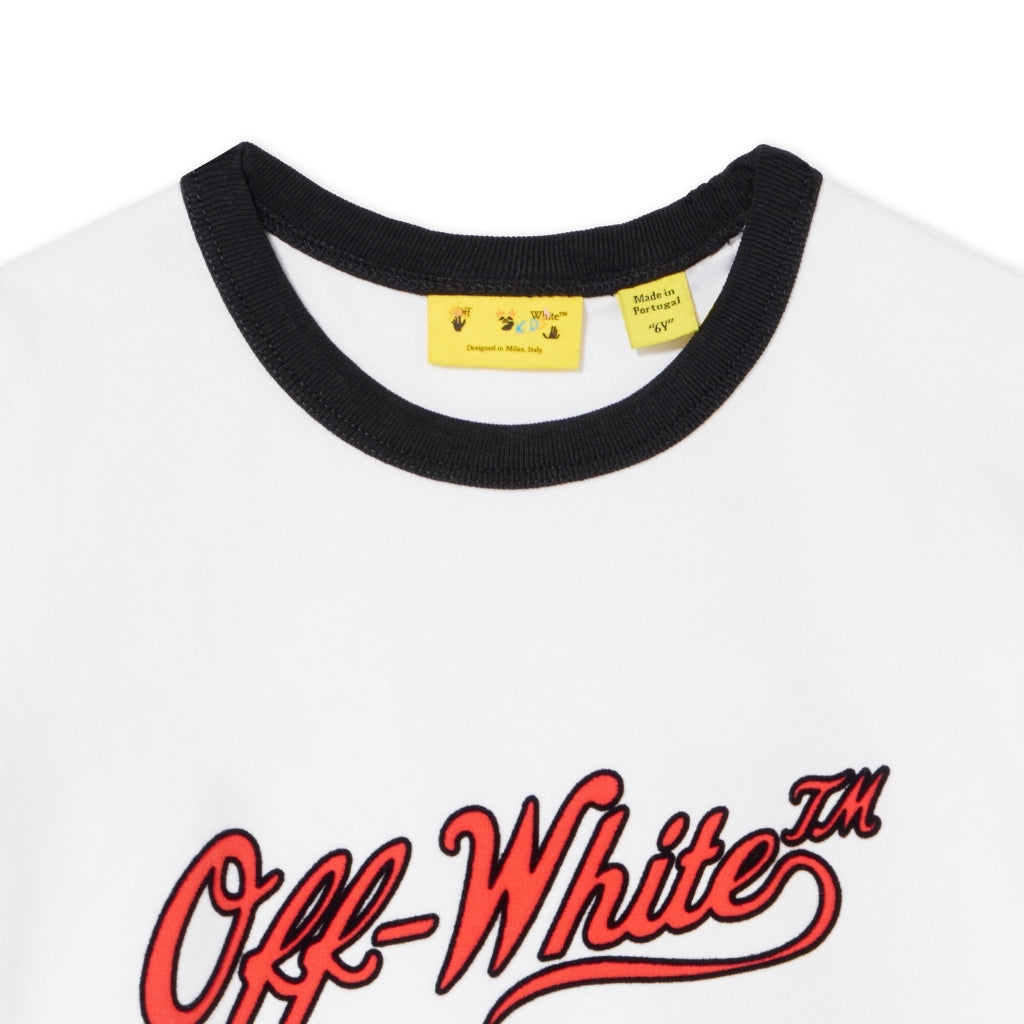 Off-White Kids Vintage Logo Ringer Tee