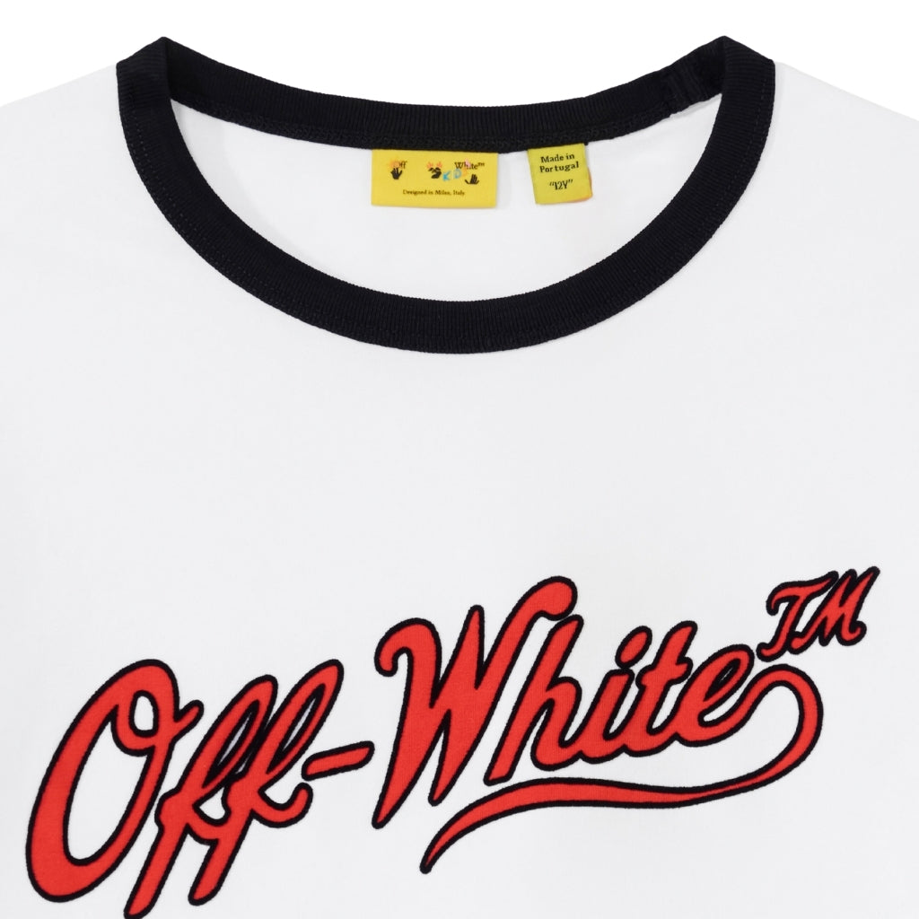 Off-White Kids Vintage Logo Ringer Tee