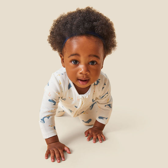 Ocean Print Two Way Zip-Up Sleepsuit