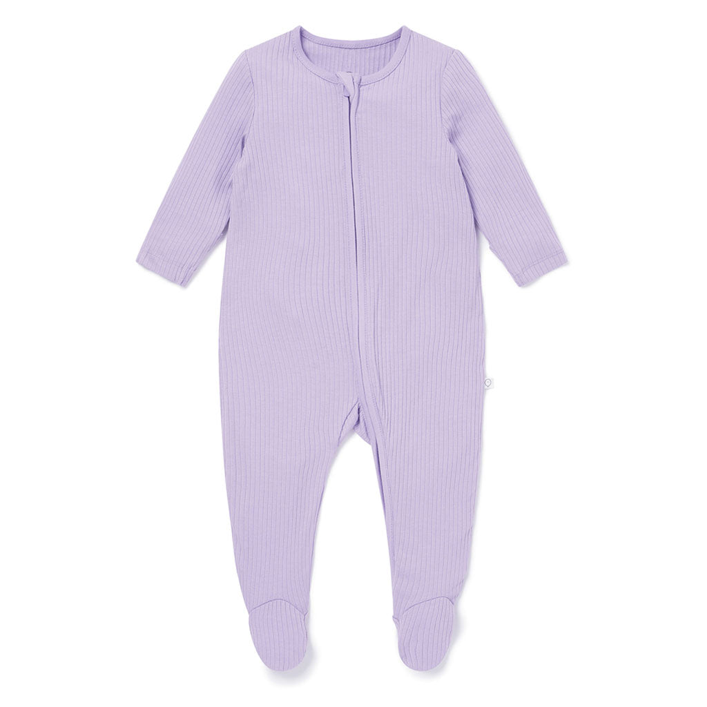 Ribbed Two Way Zip-Up Sleepsuit