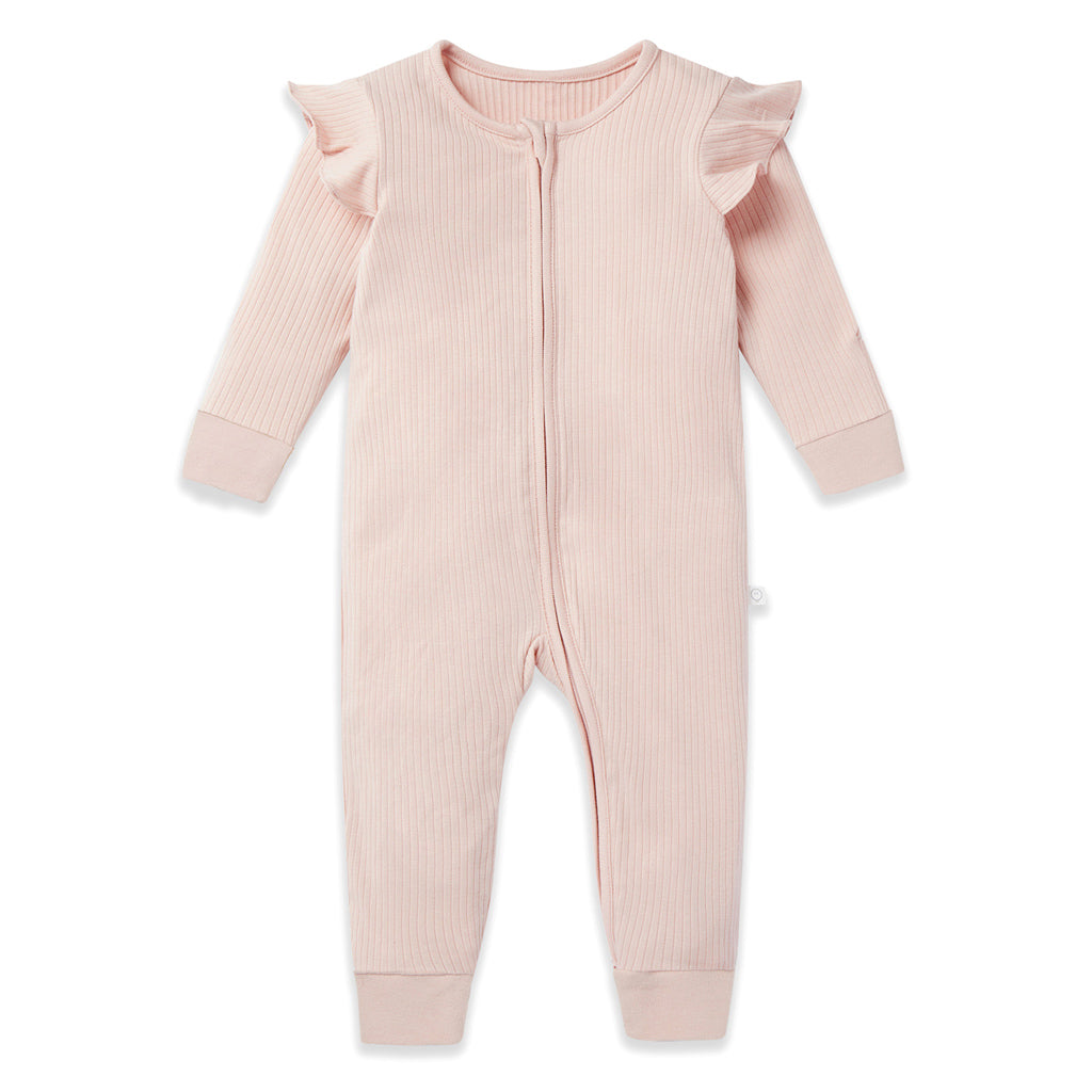 MORI Ribbed Two Way Zip-Up Sleepsuit