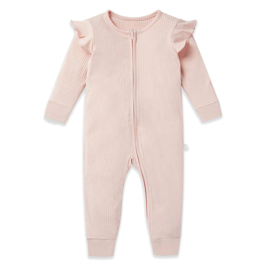 MORI Ribbed Two Way Zip-Up Sleepsuit