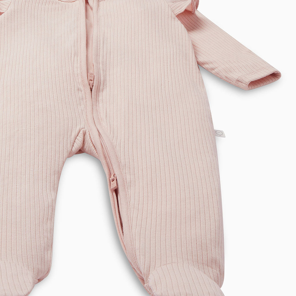 MORI Ribbed Two Way Zip-Up Sleepsuit