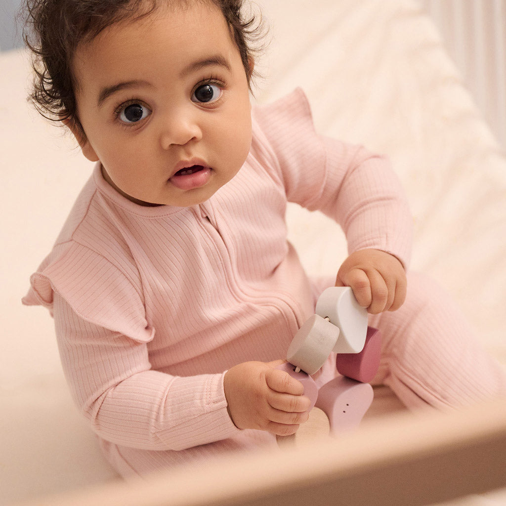 MORI Ribbed Two Way Zip-Up Sleepsuit