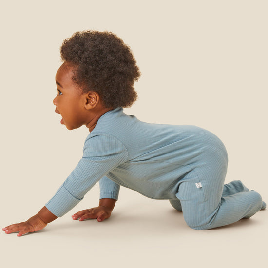 MORI Ribbed Two Way Zip-Up Sleepsuit
