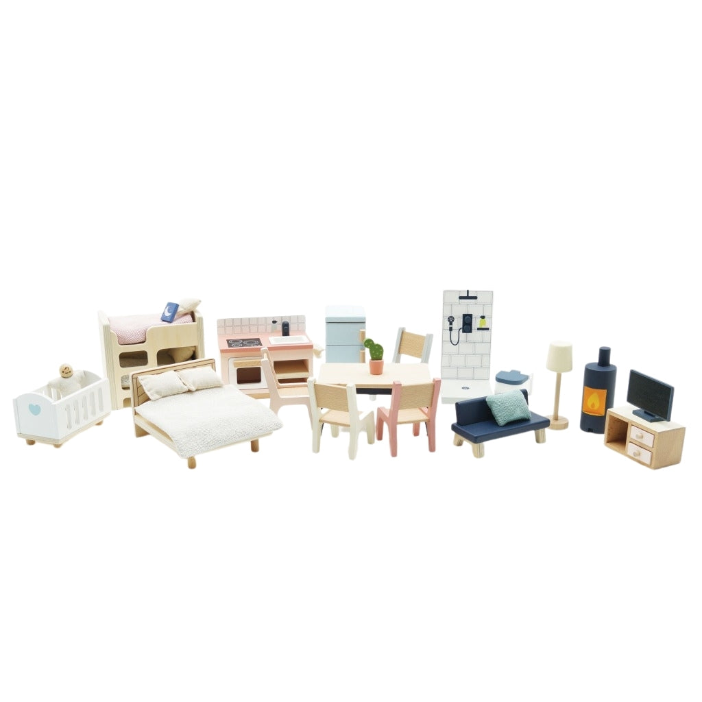 Le Toy Van Complete Dolls House Furniture Set - 35 Pieces