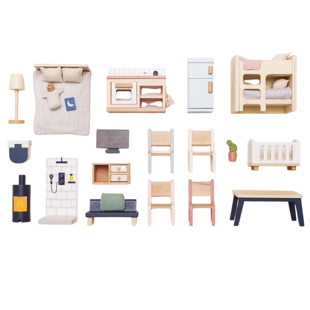 Le Toy Van Complete Dolls House Furniture Set - 35 Pieces