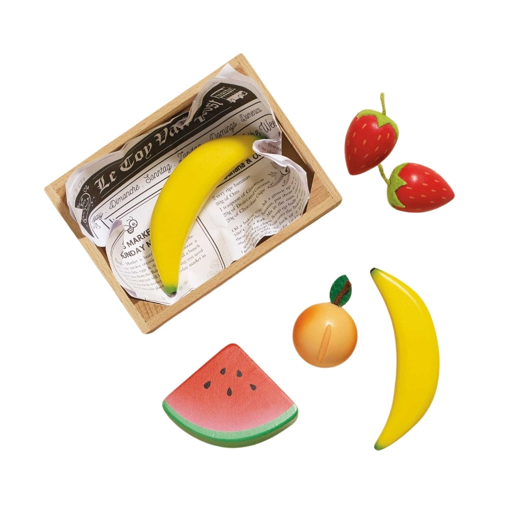 Le Toy Van Wooden Market Crate - Smoothie Fruit