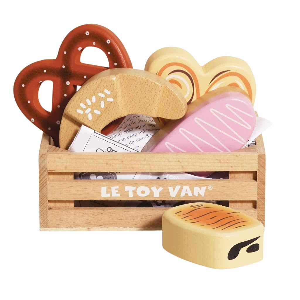 Le Toy Van Wooden Market Crate - Bakery & Patisserie
