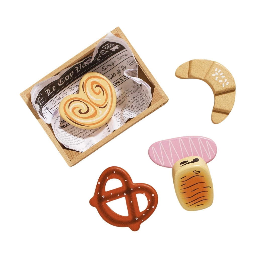 Le Toy Van Wooden Market Crate - Bakery & Patisserie