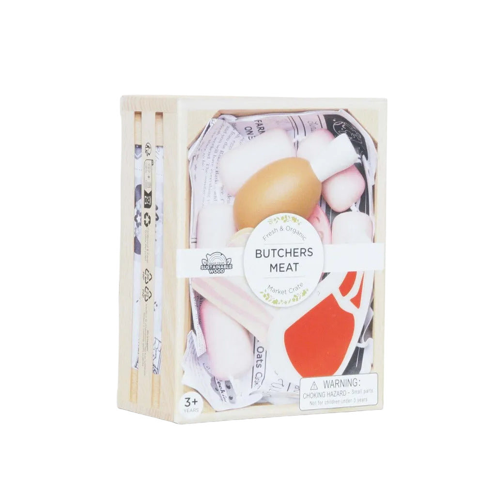 Le Toy Van Wooden Market Crate - Butchers Meat