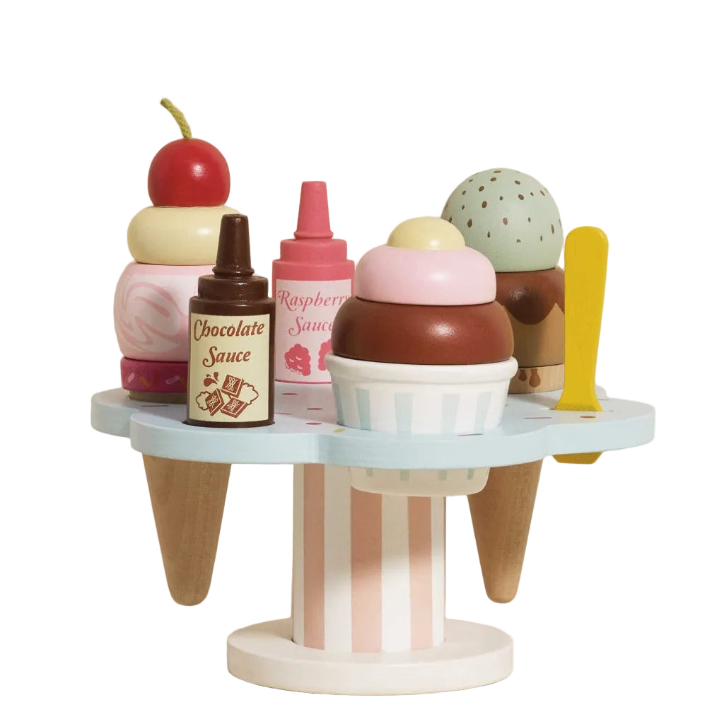 Le Toy Van Wooden Ice Cream Stand & Toppings