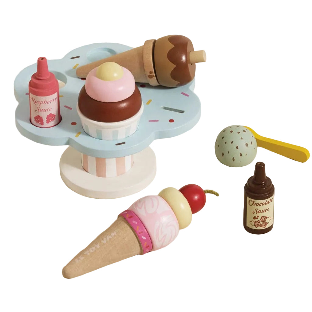 Le Toy Van Wooden Ice Cream Stand & Toppings