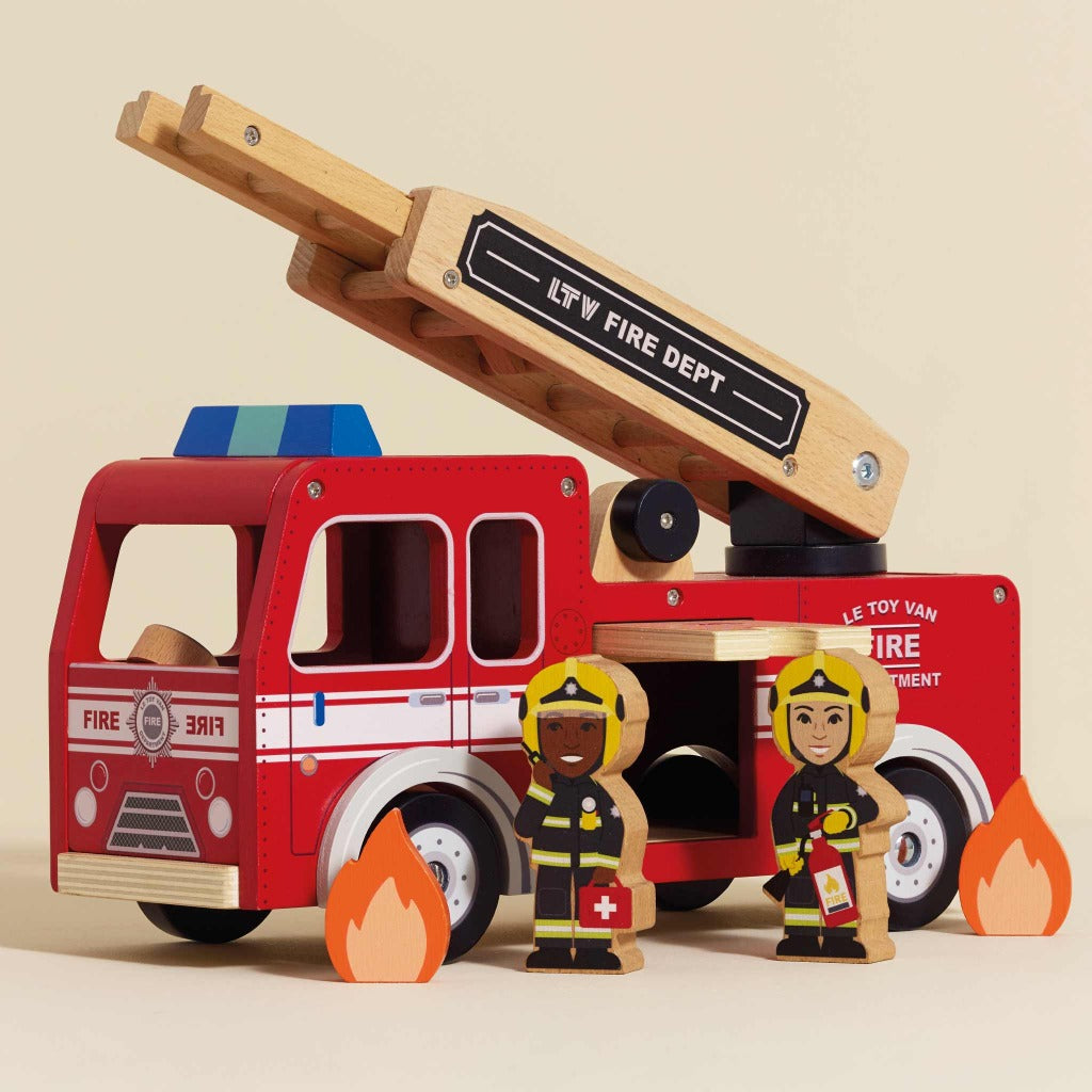 Le Toy Van Wooden Fire Engine
