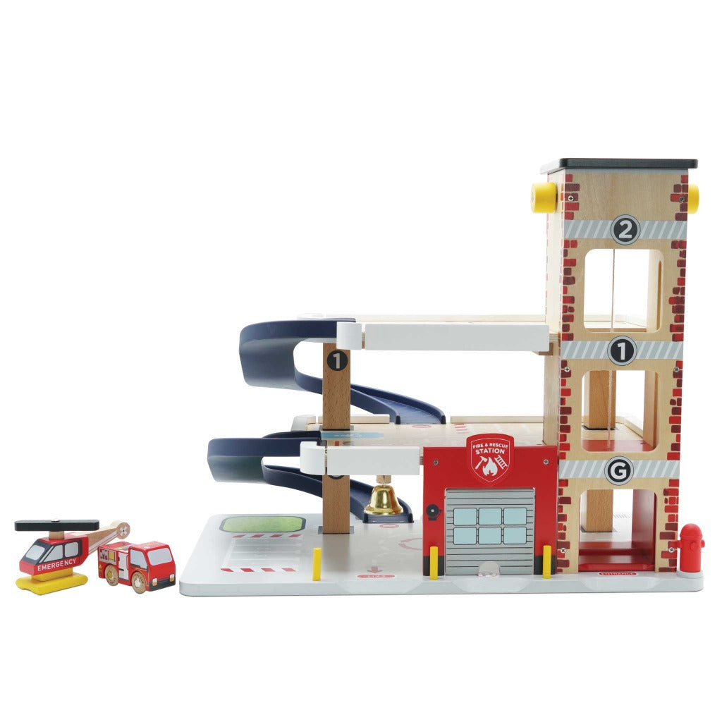 Le Toy Van Fire & Rescue Wooden Garage
