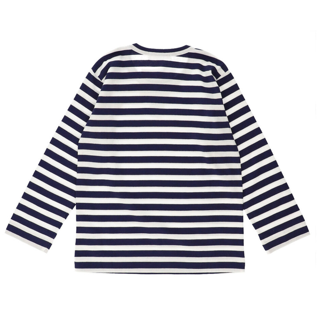 Comme Des Garçons Play Kids Striped Heart Logo T-Shirt – Kids21