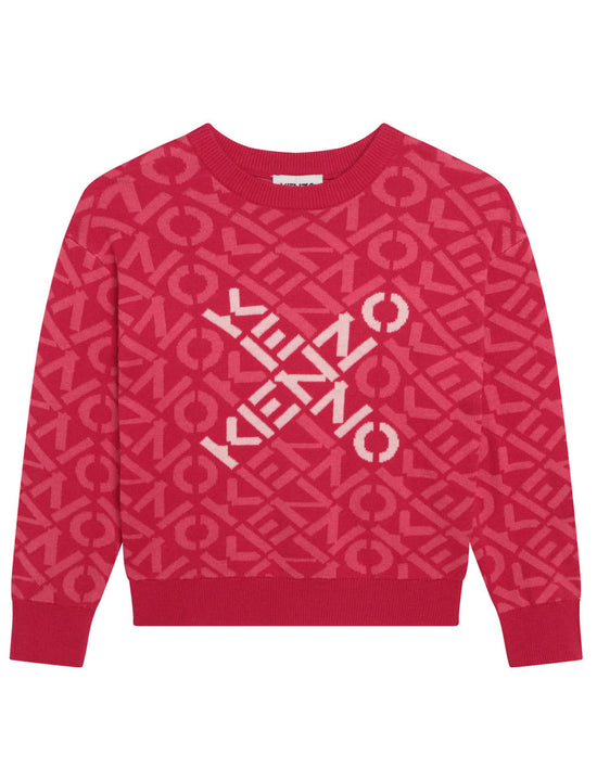 Cross Logo Print Sweater