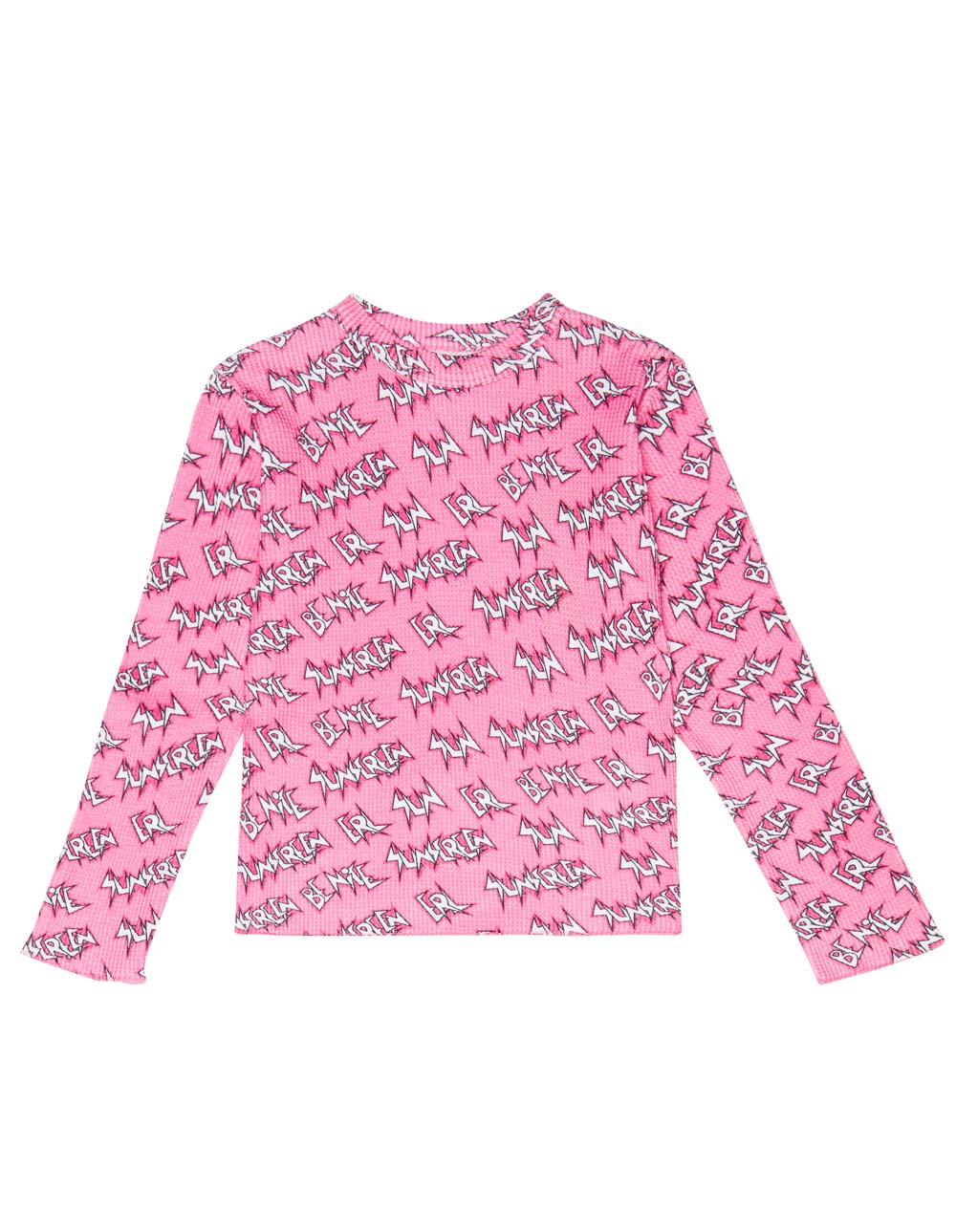 Load image into Gallery viewer, Waffle-Printed-Knitted-Long-Sleeves-Top-100320620PNK-Image-1
