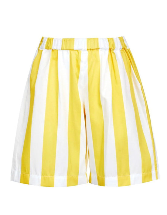 Striped-Cotton-Shorts-100320979YEL-Image-1