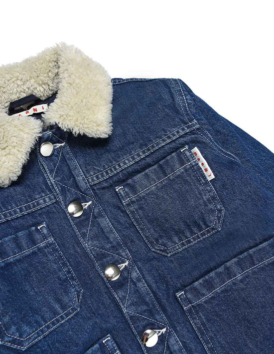 Load image into Gallery viewer, Denim-Jacket-with-Shearling-Collar-100323032IND-Image-3
