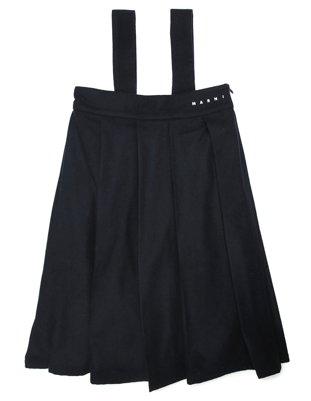 Load image into Gallery viewer, Wool-Mixed-Pleated-Pinafore-100323033NVY-Image-1
