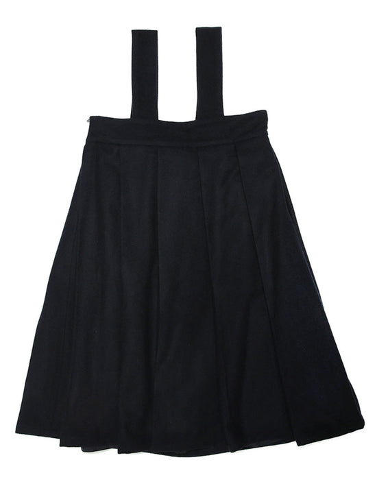 Load image into Gallery viewer, Wool-Mixed-Pleated-Pinafore-100323033NVY-Image-2
