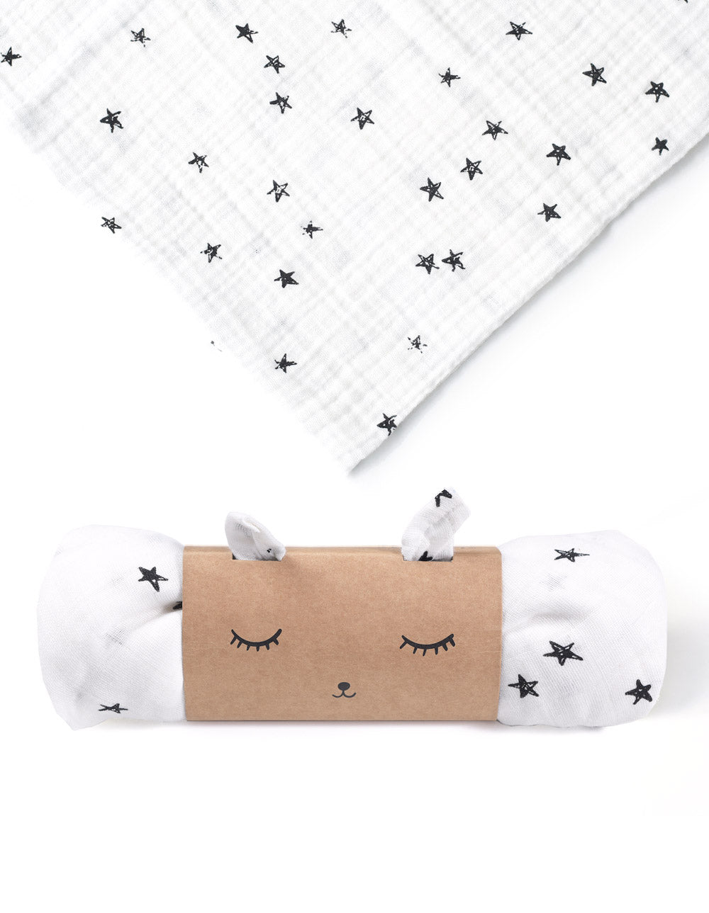 Load image into Gallery viewer, Organic-Muslin-Star-Swaddle-100323752WHT-Image-3
