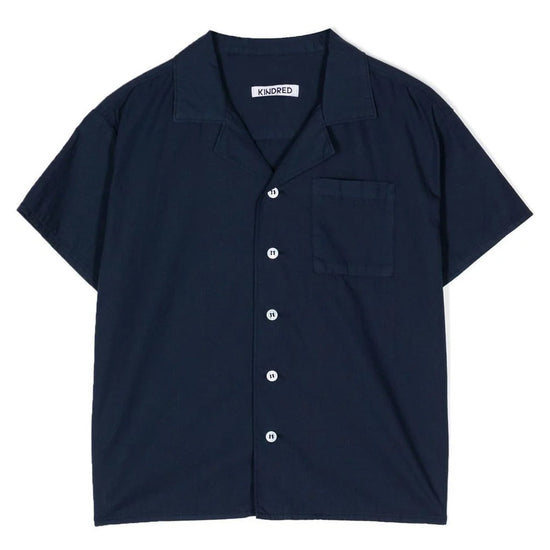 Club-Collar Short Sleeve Shirt