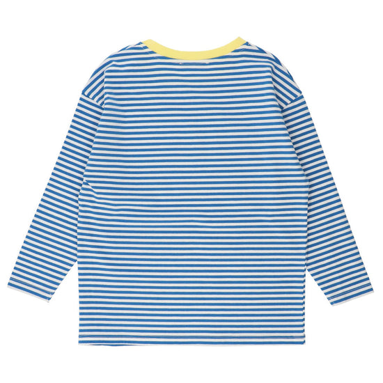 Contrast-Trim Striped T-Shirt