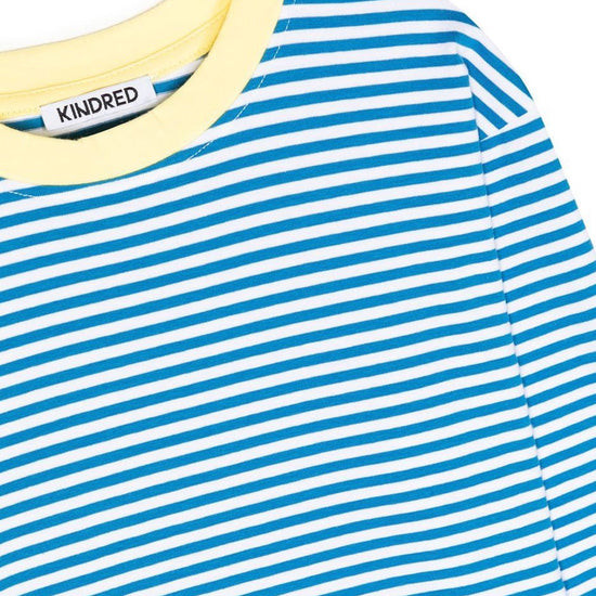 Contrast-Trim Striped T-Shirt