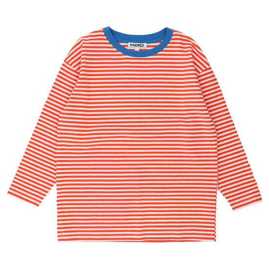 Load image into Gallery viewer, Contrast-Trim Striped T-Shirt
