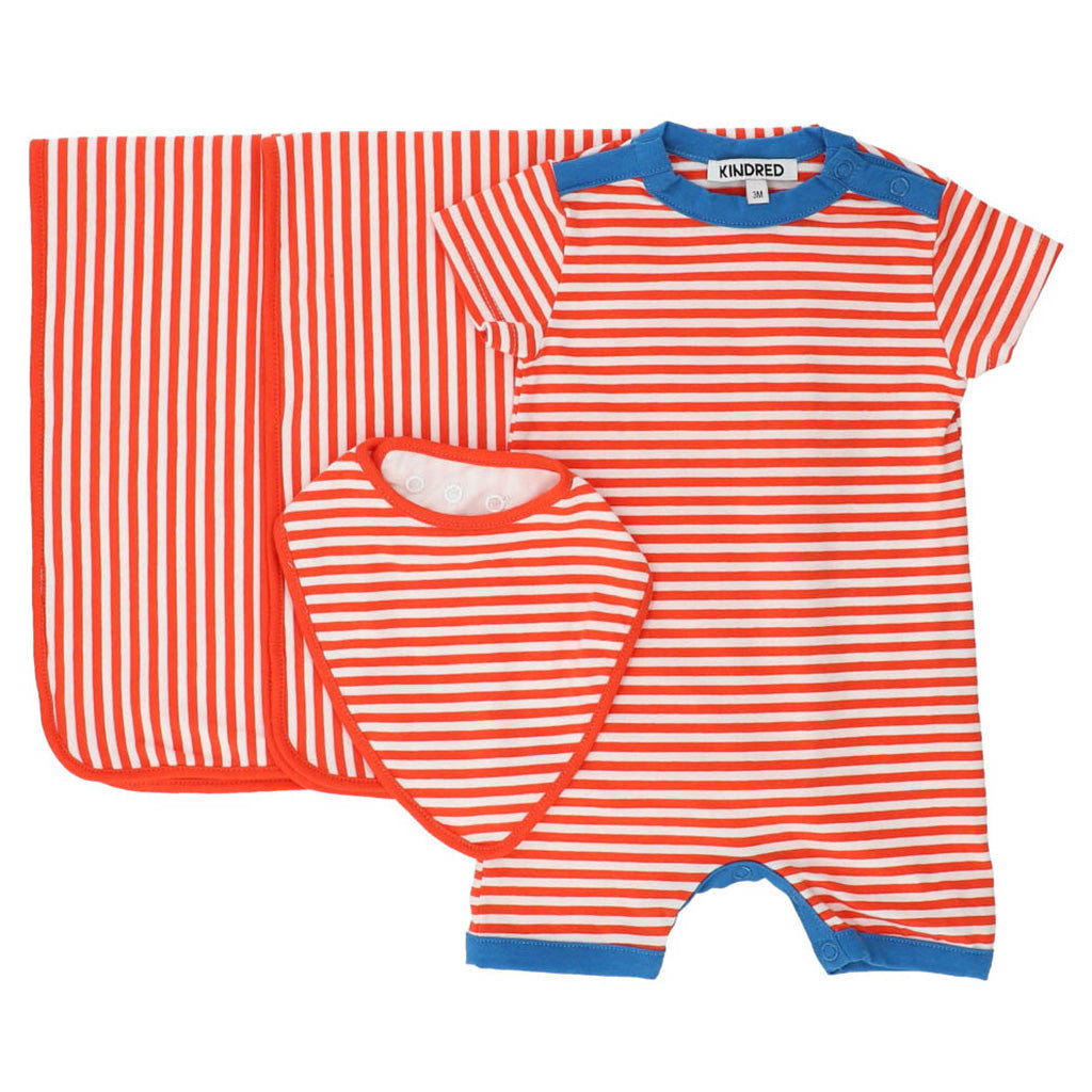 Load image into Gallery viewer, Horizontal Stripe Romper Set
