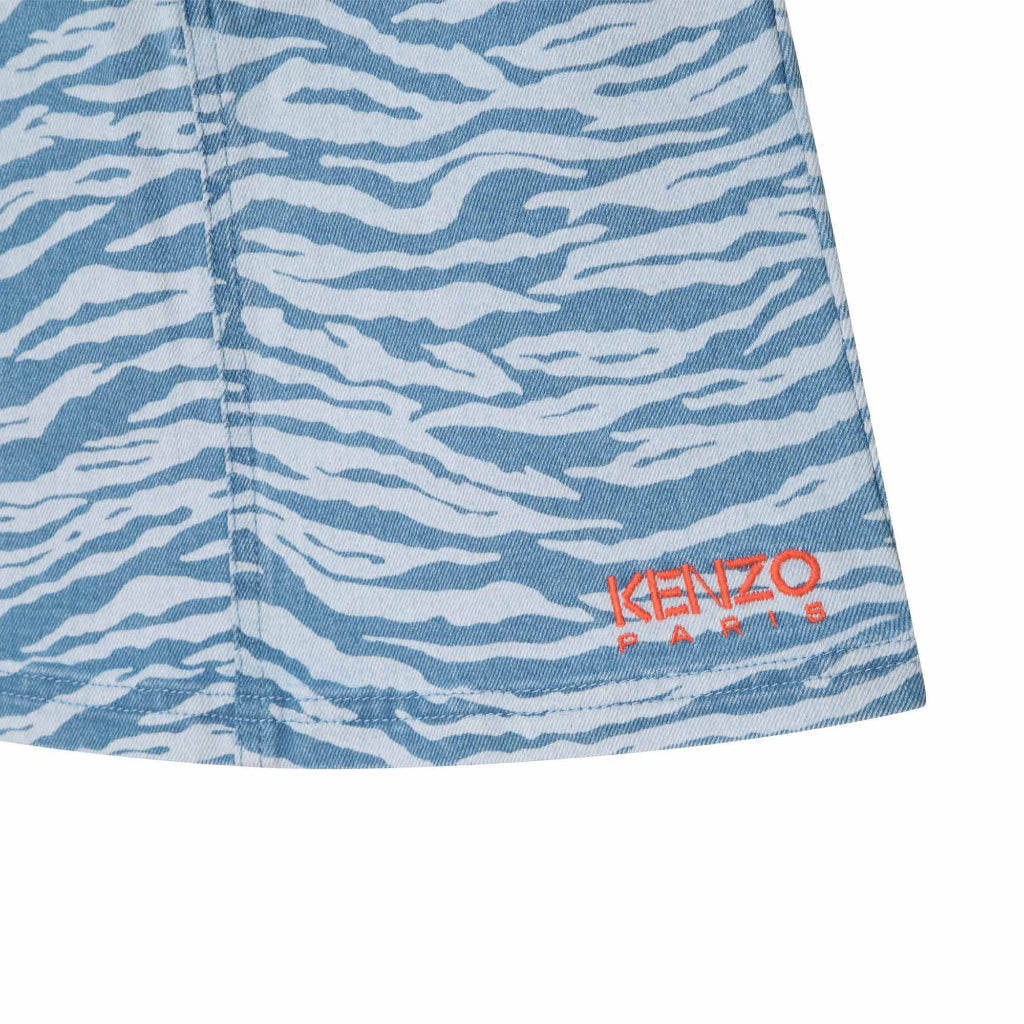 Load image into Gallery viewer, Tiger Stripes Denim Skirt
