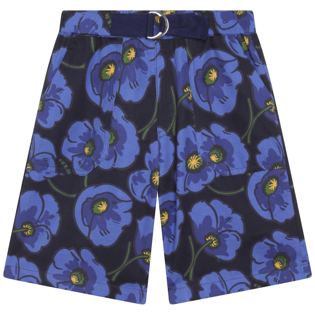 Poppy Allover Print Bermudas Shorts