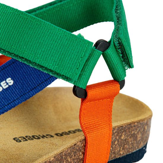 Color Block Straps Sandals
